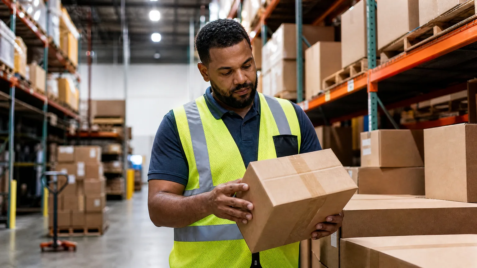 Warehouse Worker Stage 1 grammar practice on the floor