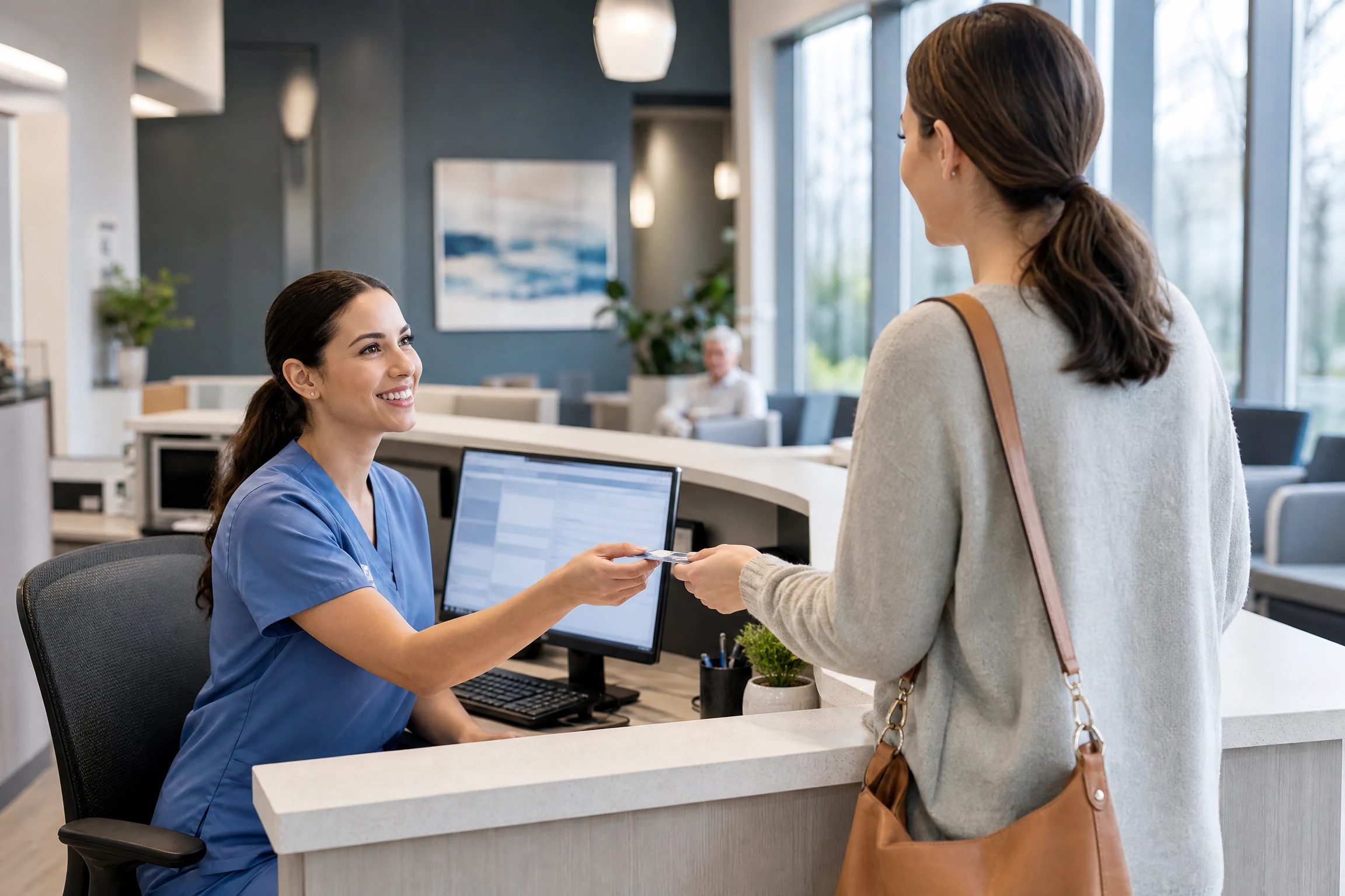 Medical Receptionist job artwork for Speak2Work English practice.
